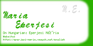 maria eperjesi business card